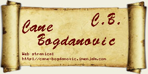 Cane Bogdanović vizit kartica
